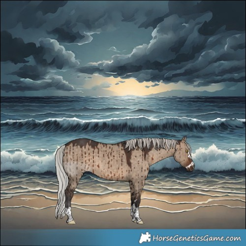 Horse Color:Silver Brown Dun Brindle 