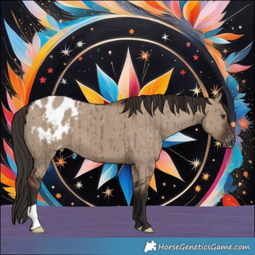 Horse Color:Liver Red Dun Varnish Brindle