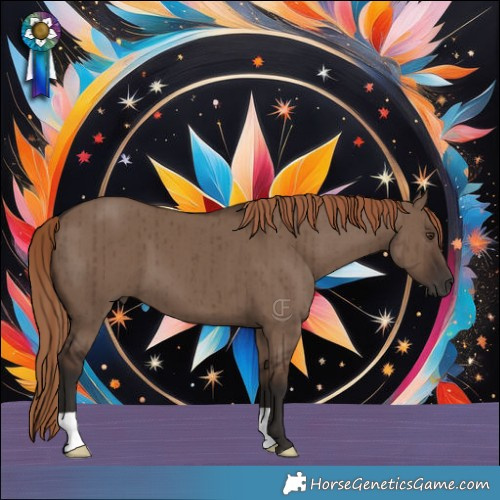 Horse Color:Liver Red Dun Brindle 