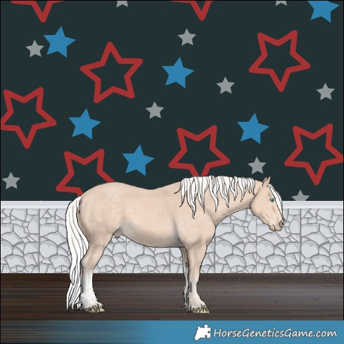 Horse Color:Silver Perlino Tobiano