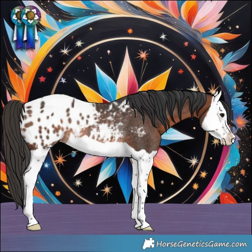 Horse Color:Brown Splash Appaloosa Rabicano 
