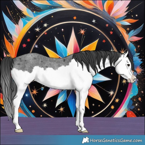 Horse Color:Blue Roan Splash Rabicano