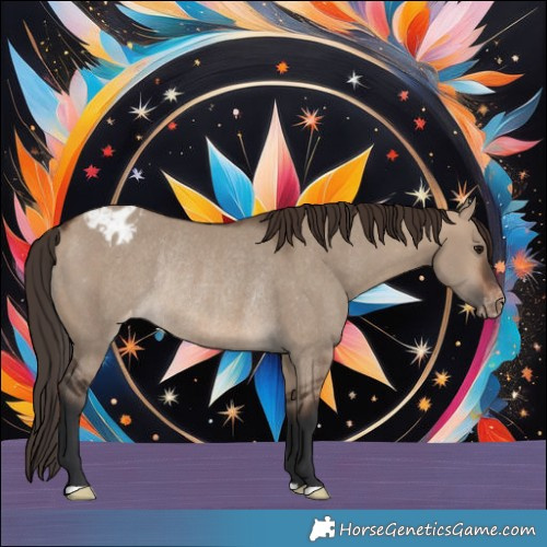 Horse Color:Brown Dun Appaloosa Rabicano