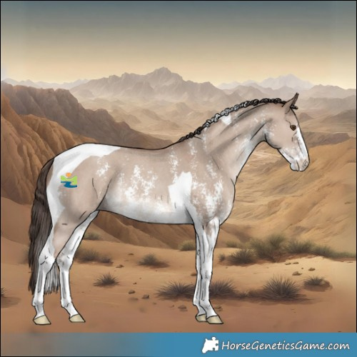 Horse Color:Classic Champagne Dun Sabino Tobiano Rabicano 
