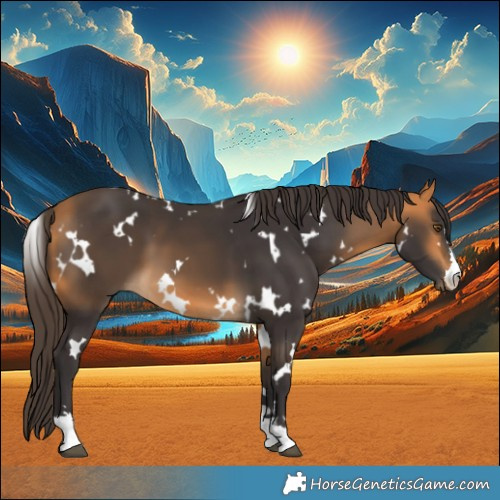 Horse Color:White Spotted Buckskin