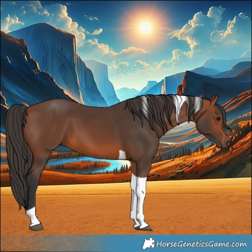 Horse Color:Bay Tobiano