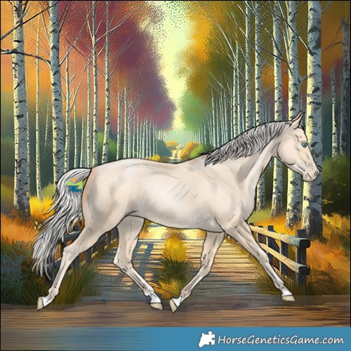 Horse Color:Silver Amber Cream Champagne Snowdrop 