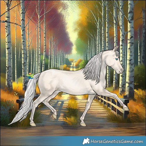 Horse Color:Silver Amber Cream Champagne Snowdrop 