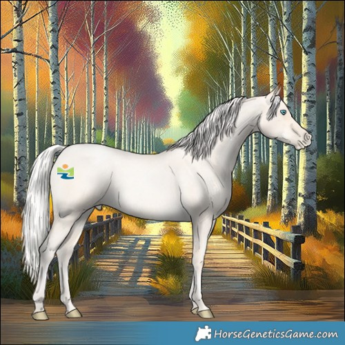 Horse Color:Silver Amber Cream Champagne Roan Snowdrop 