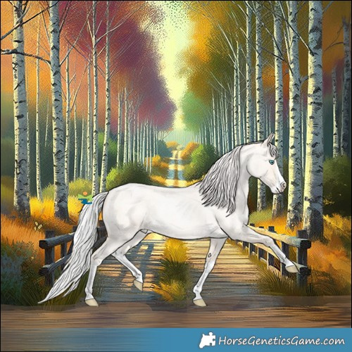 Horse Color:Silver Classic Cream Champagne Roan Snowdrop Splash 