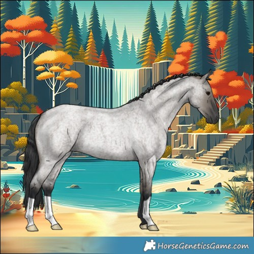Horse Color:Grullo Roan 