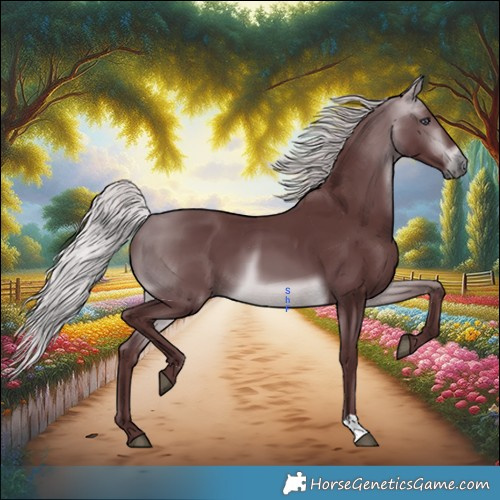 Horse Color:Chocolate Silver Buckskin Chinchilla 