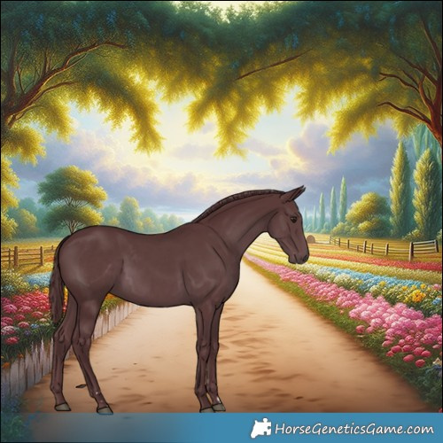 Horse Color:Chocolate Black Chinchilla 