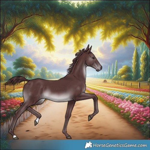 Horse Color:Chocolate Black Chinchilla 