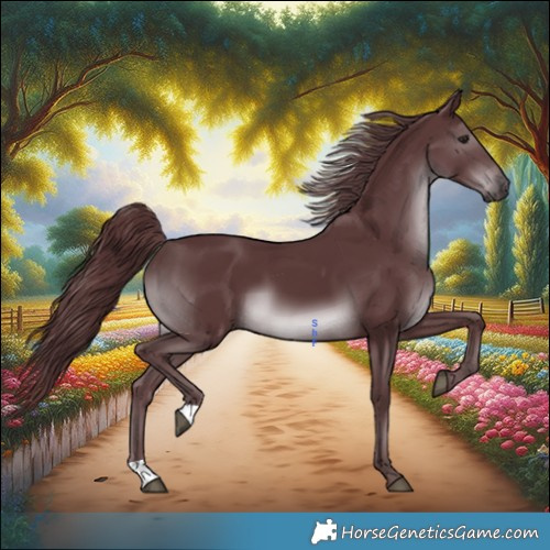 Horse Color:Chocolate Black Chinchilla