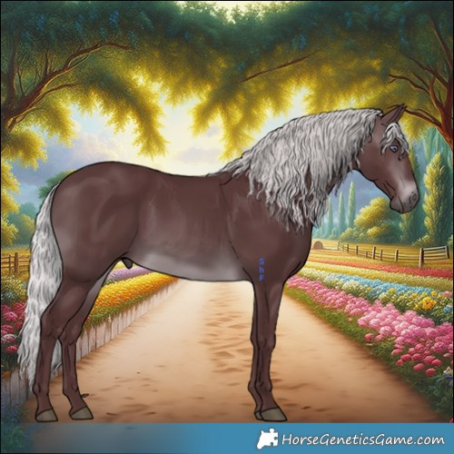 Horse Color:Chocolate Silver Brown Chinchilla 