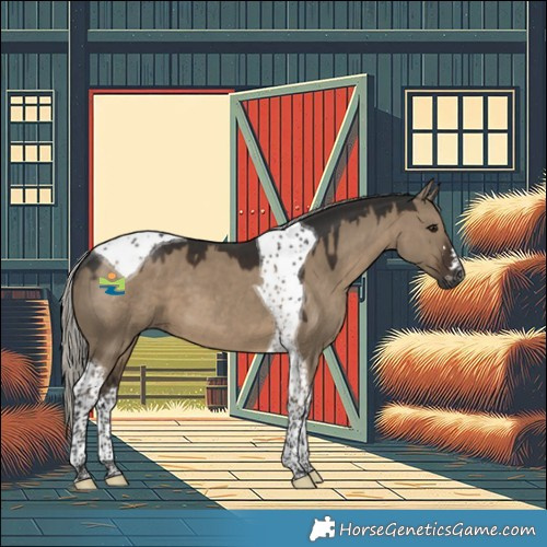 Horse Color:Gray Silver Grullo Tobiano