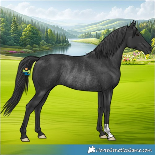 Horse Color:Black Rabicano