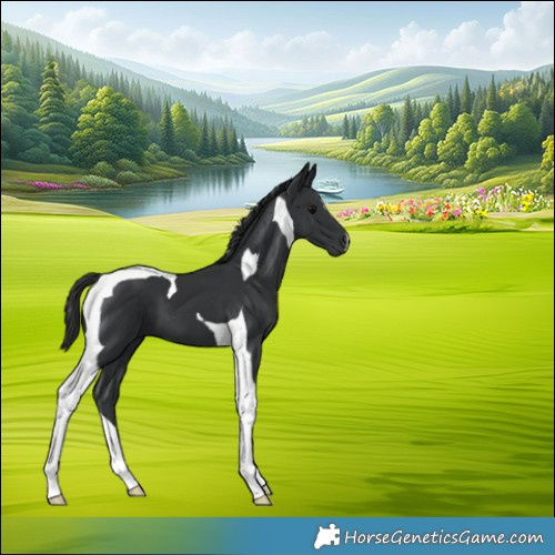 Horse Color:Black Tobiano