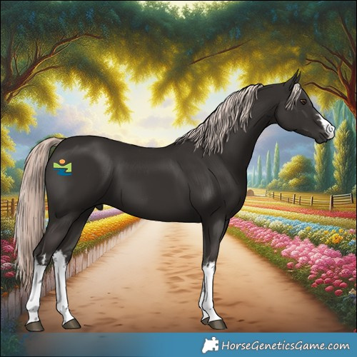 Horse Color:White Spotted Liver Chestnut Mushroom 