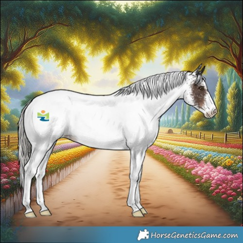 Horse Color:White Spotted Liver Chestnut Mushroom Rabicano 