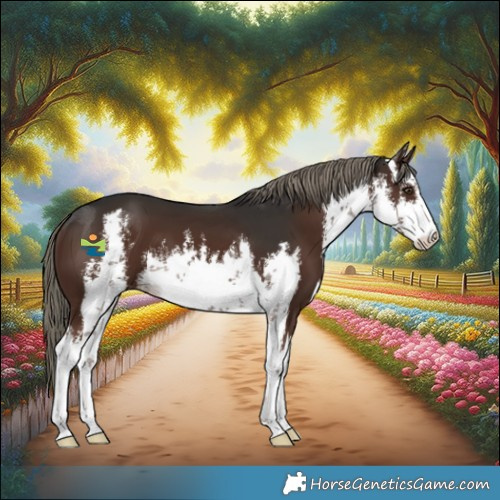Horse Color:White Spotted Liver Chestnut Mushroom