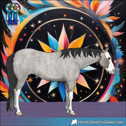 Horse Color:Grullo Roan Splash 