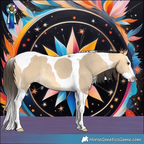 Horse Color:Buckskin Dun Splash Tobiano Rabicano 