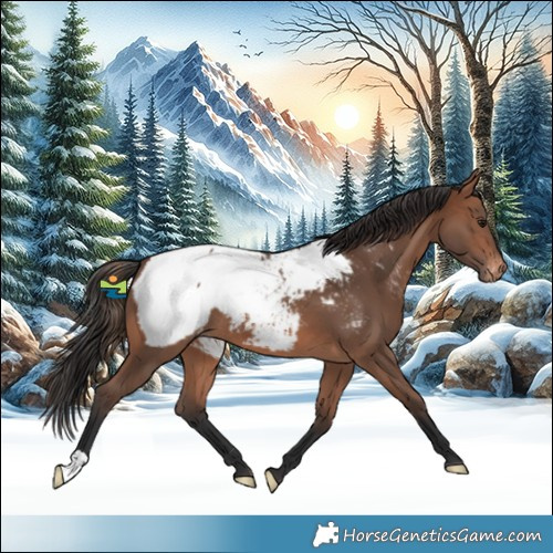 Horse Color:Brown Appaloosa