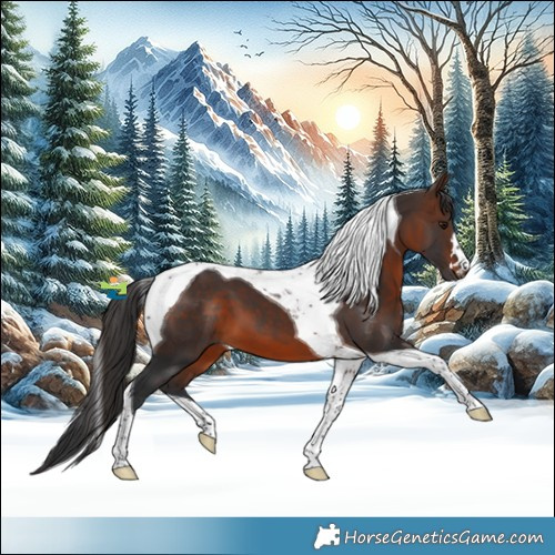 Horse Color:Brown Tobiano