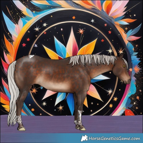 Horse Color:Silver Bay Tobiano Rabicano