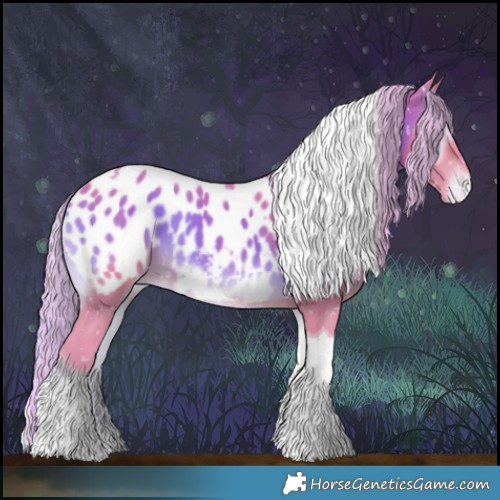 Horse Color:Watercolor Silver Brown Onyx Tobiano Blanket 