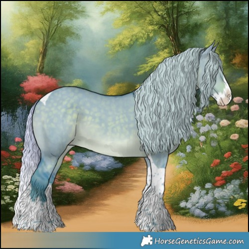 Horse Color:Watercolor Silver Brown Dun Splash Tobiano Appaloosa 