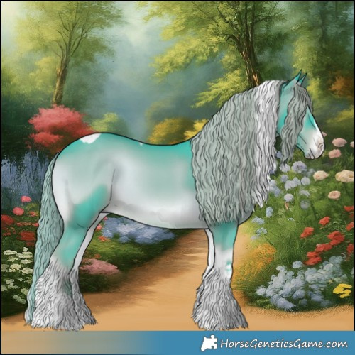 Horse Color:Watercolor Liver Red Onyx Splash Tobiano 
