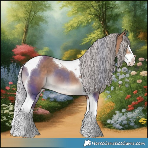 Horse Color:Silver Brown Dun Splash Tobiano