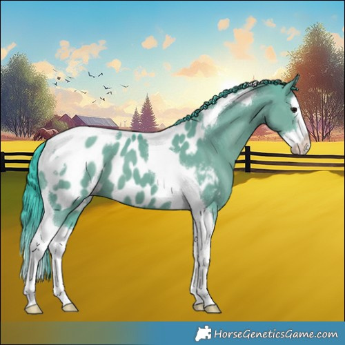 Horse Color:Watercolor Grullo Splash Tobiano Blanket 