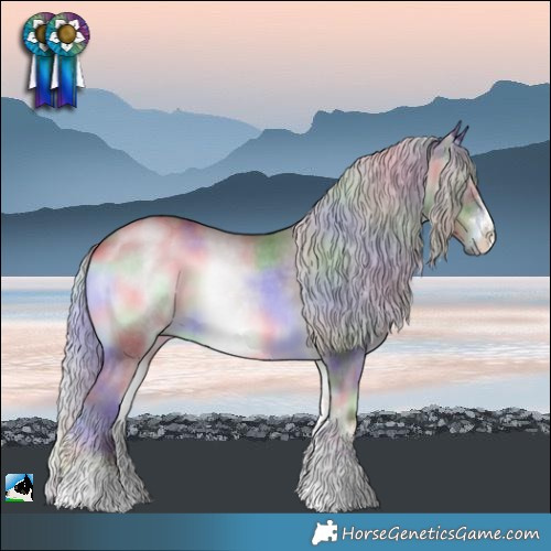 Horse Color:Nacre Chocolate Silver Blue Onyx Chinchilla Sabino