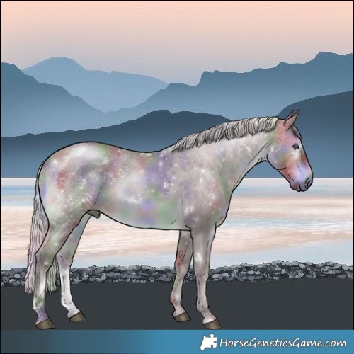Horse Color:Nacre White Spotted Chocolate Silver Brown Chinchilla