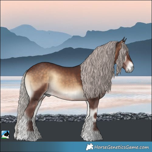 Horse Color:Chocolate Silver Brown Onyx Rabicano 
