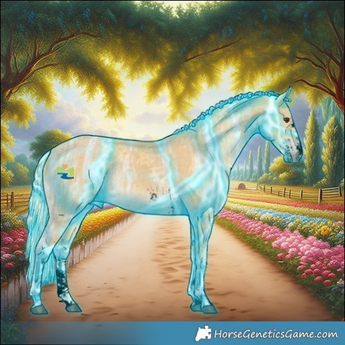 Horse Color:Void Thunderstruck Palomino Ice Dun Sabino 