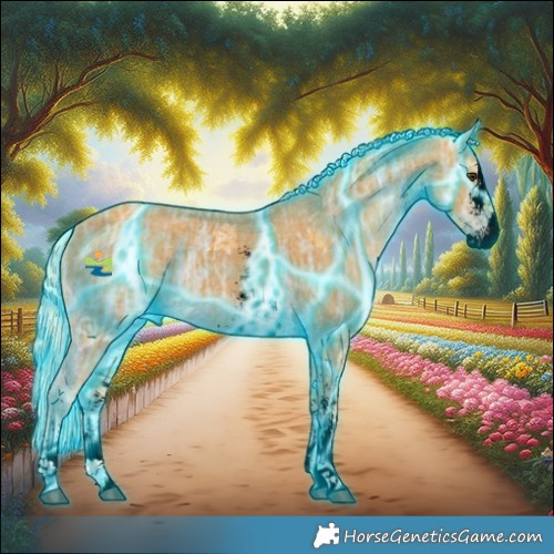 Horse Color:Void Thunderstruck Palomino Ice Sabino