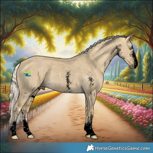 Horse Color:Void Palomino Dun Sabino