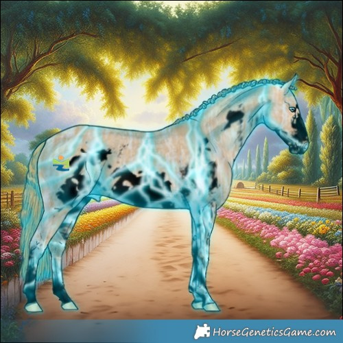 Horse Color:Void Thunderstruck Red Dun Ice Sabino Frame 