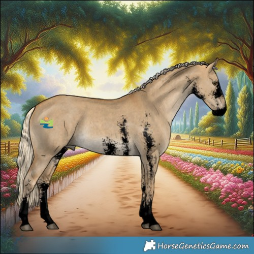 Horse Color:Void Palomino Dun Sabino 