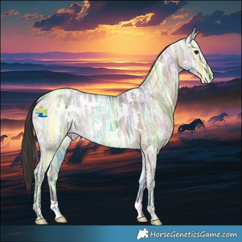Horse Color:White Spotted Brown Ice Dun 