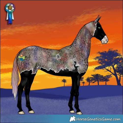 Horse Color:Nacre Watercolor Smoky Black Ice Pearl Sabino Splash 