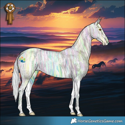 Horse Color:Silver Black Ice Pearl Sabino Splash 