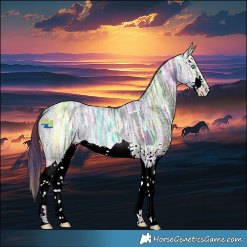 Horse Color:Nacre Brown Ice Splash