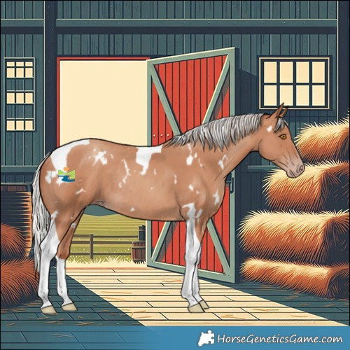 Horse Color:White Spotted Silver Classic Champagne Tobiano Rabicano
