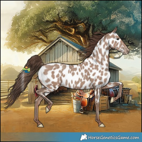 Horse Color:Classic Champagne Near Leopard